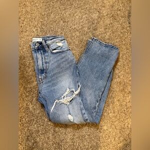 Abercrombie & Fitch Curve The Ankle Straight Ultra High Rise Jeans Size 24